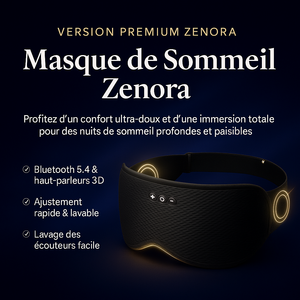 Zenora™ Signature – Le masque qui redéfinit vos nuits.